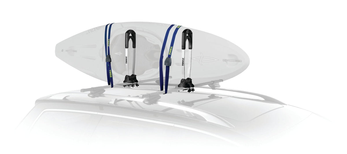 Thule Stacker Fold-Down Silver Vertical Kayak Rack
